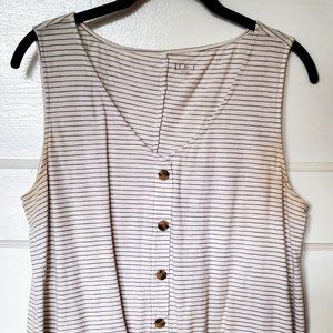 Ann Taylor LOFT Outlet Striped Knot Tie Tank Top Size L